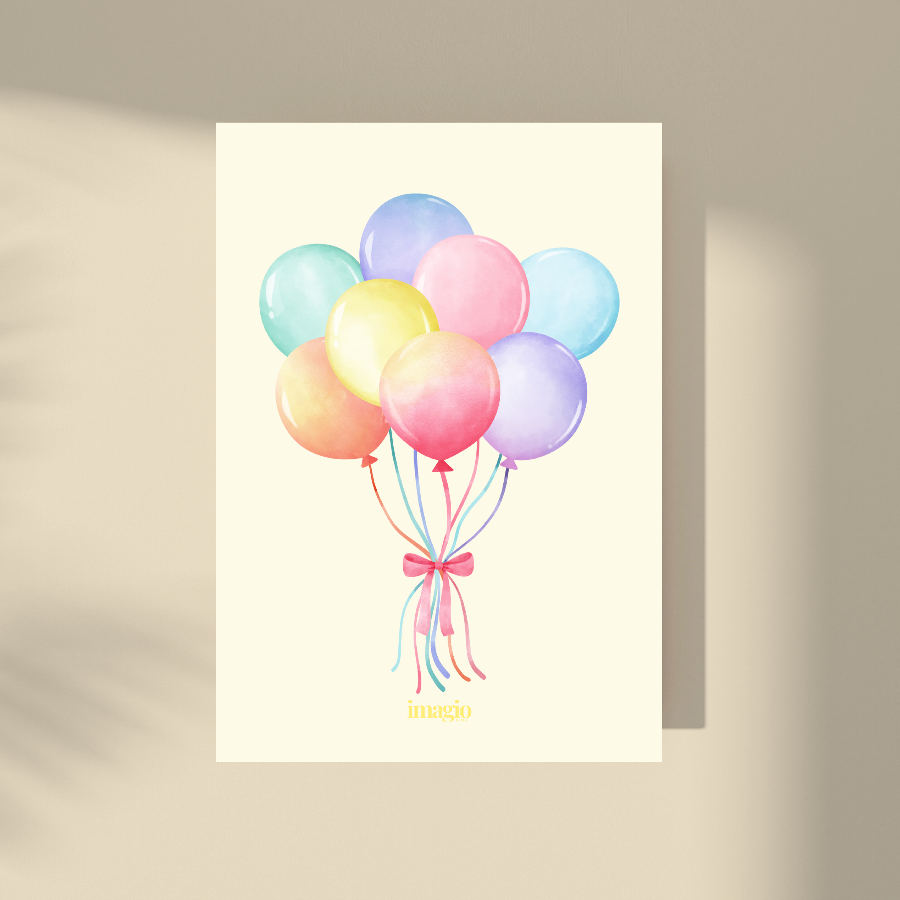 Balloons With Bow Tie Poster