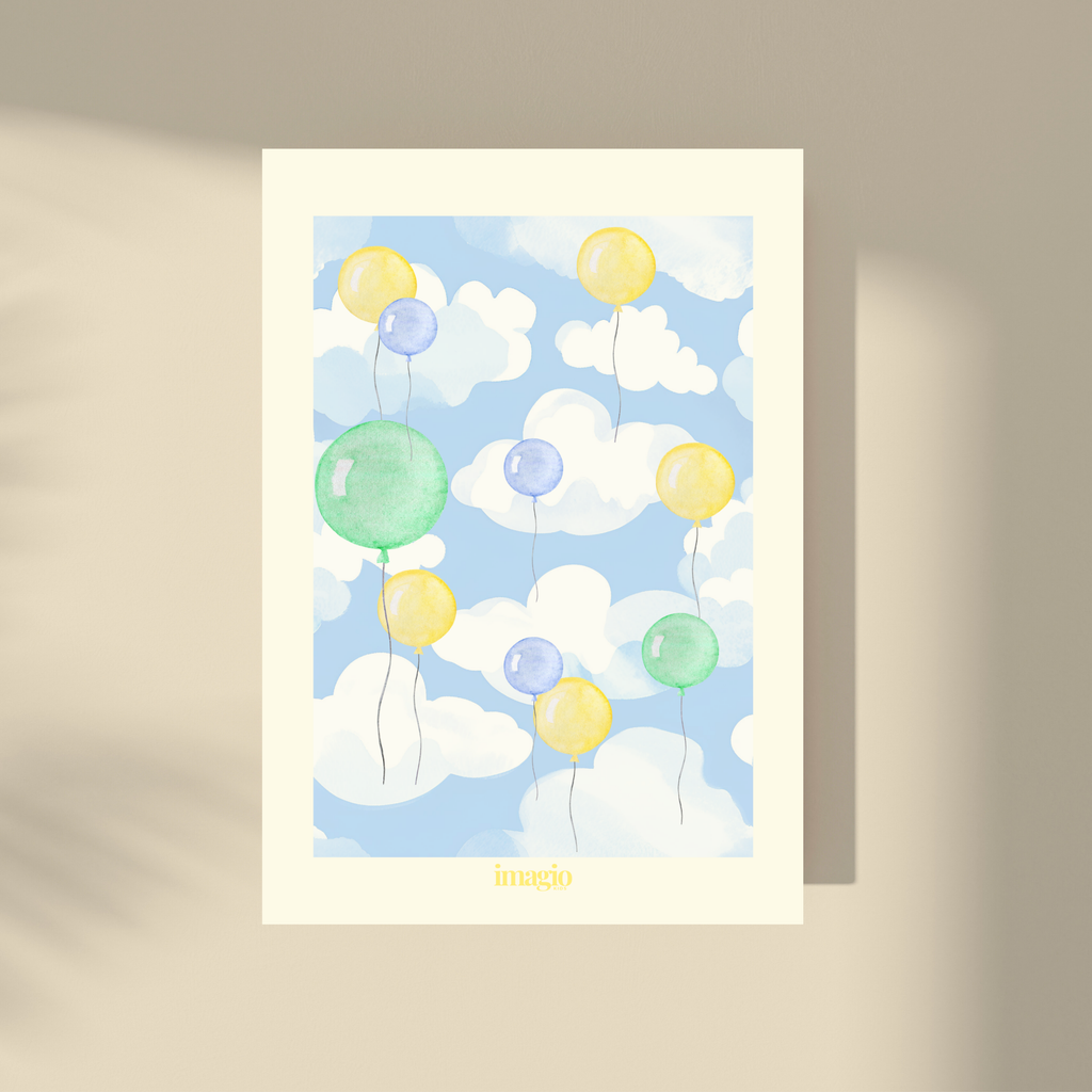 Balloons in the Clouds Poster