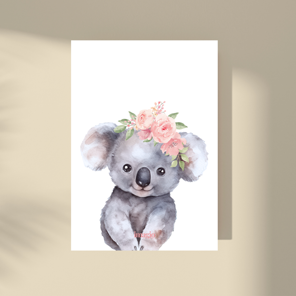 Watercolor roses - Koala Poster