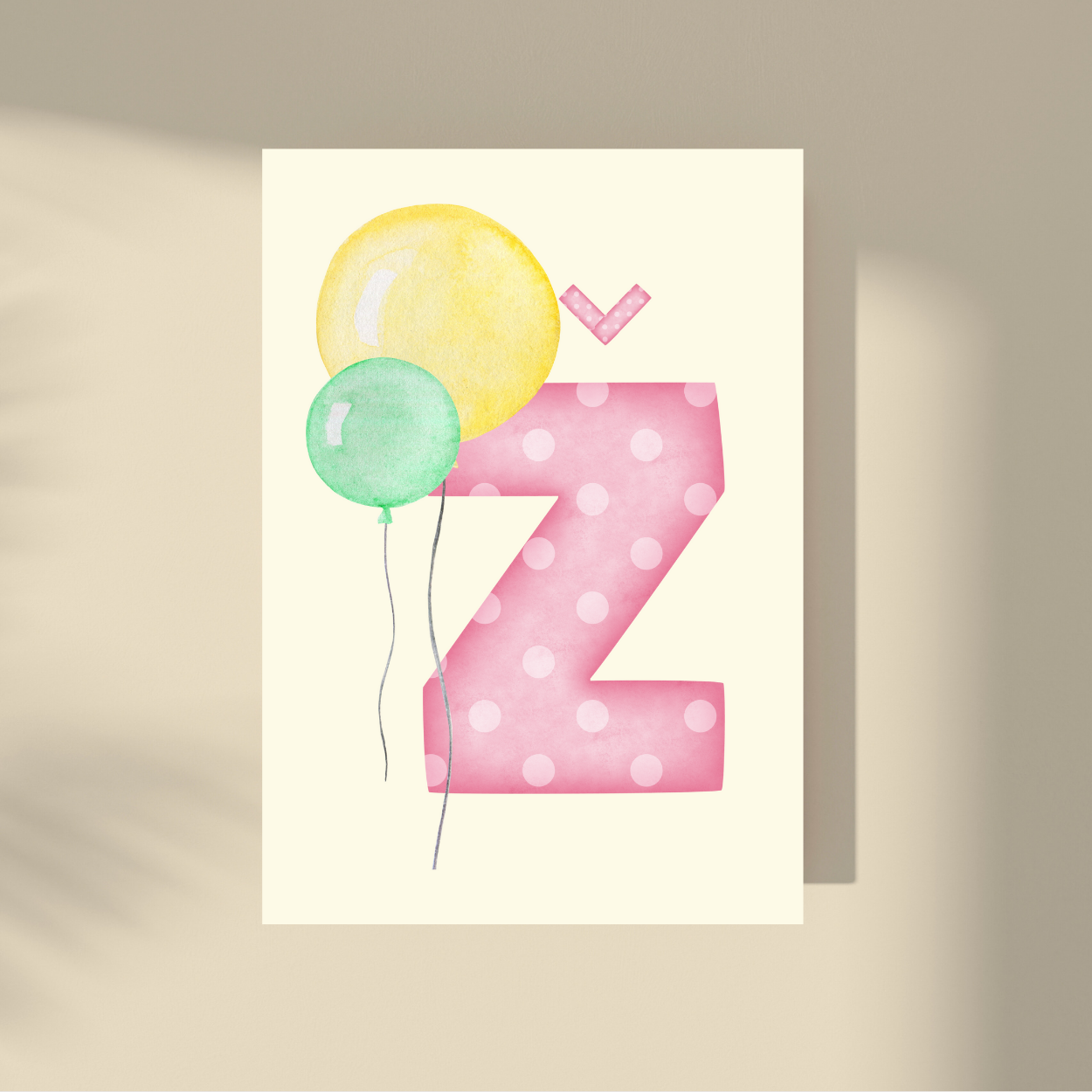 Personalizovano - Pink Polka Dot Slovo
