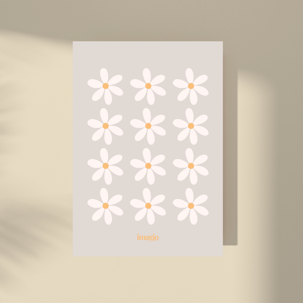 Daisy pattern Poster
