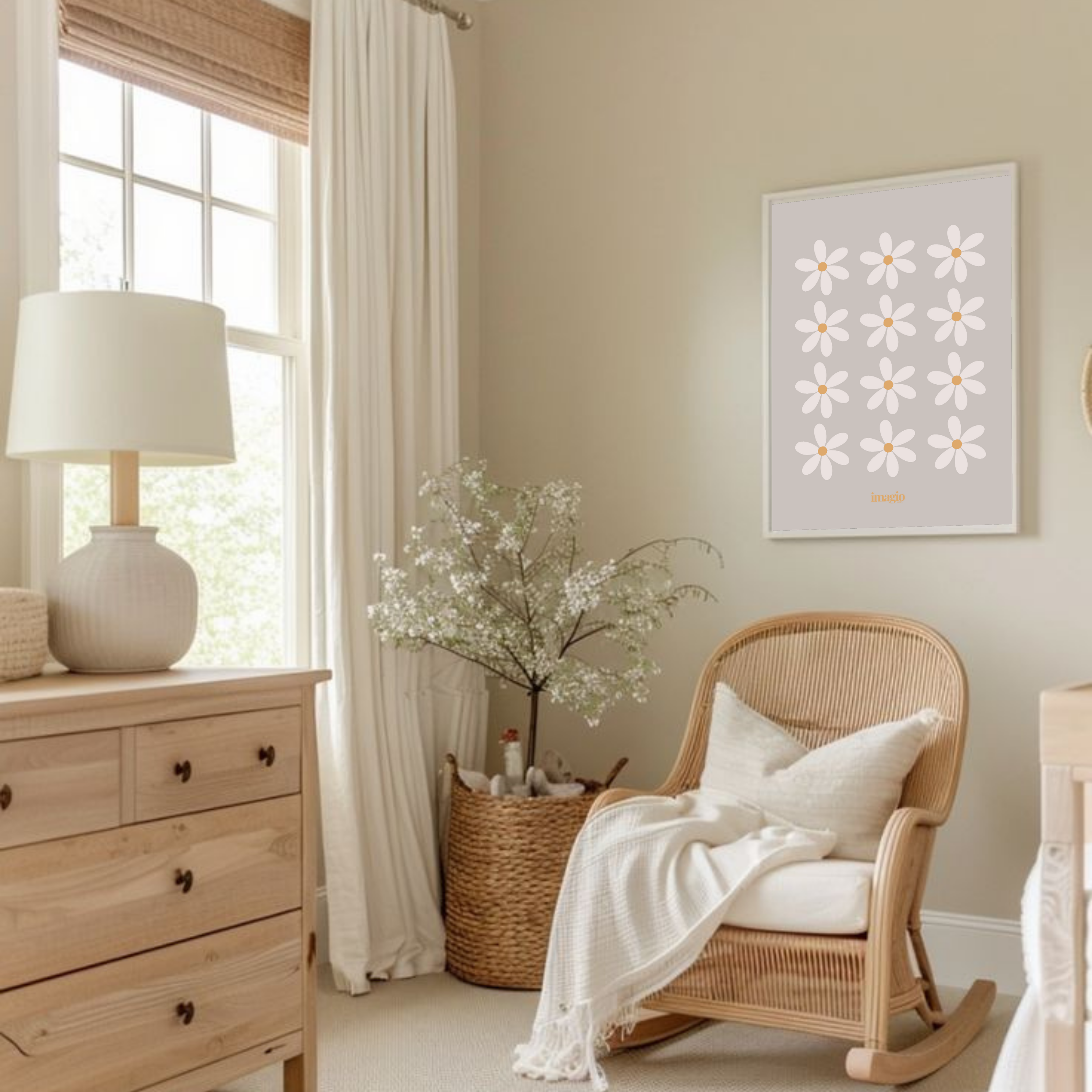 Daisy pattern Poster
