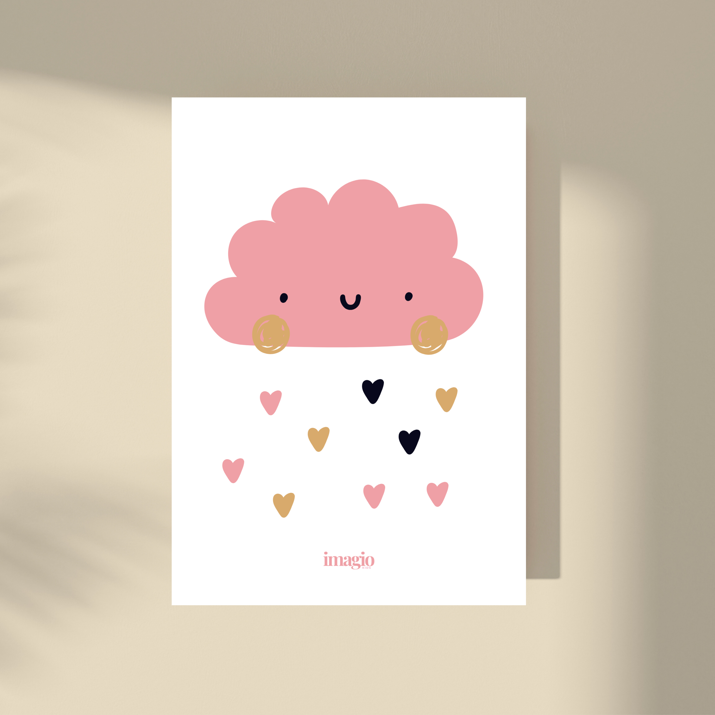 Cloud with Hearts Poster