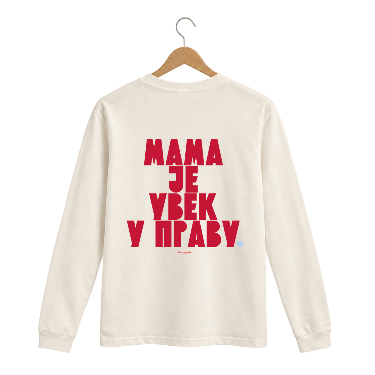 Majica dugih rukava - Bež - Mama je uvek u pravu