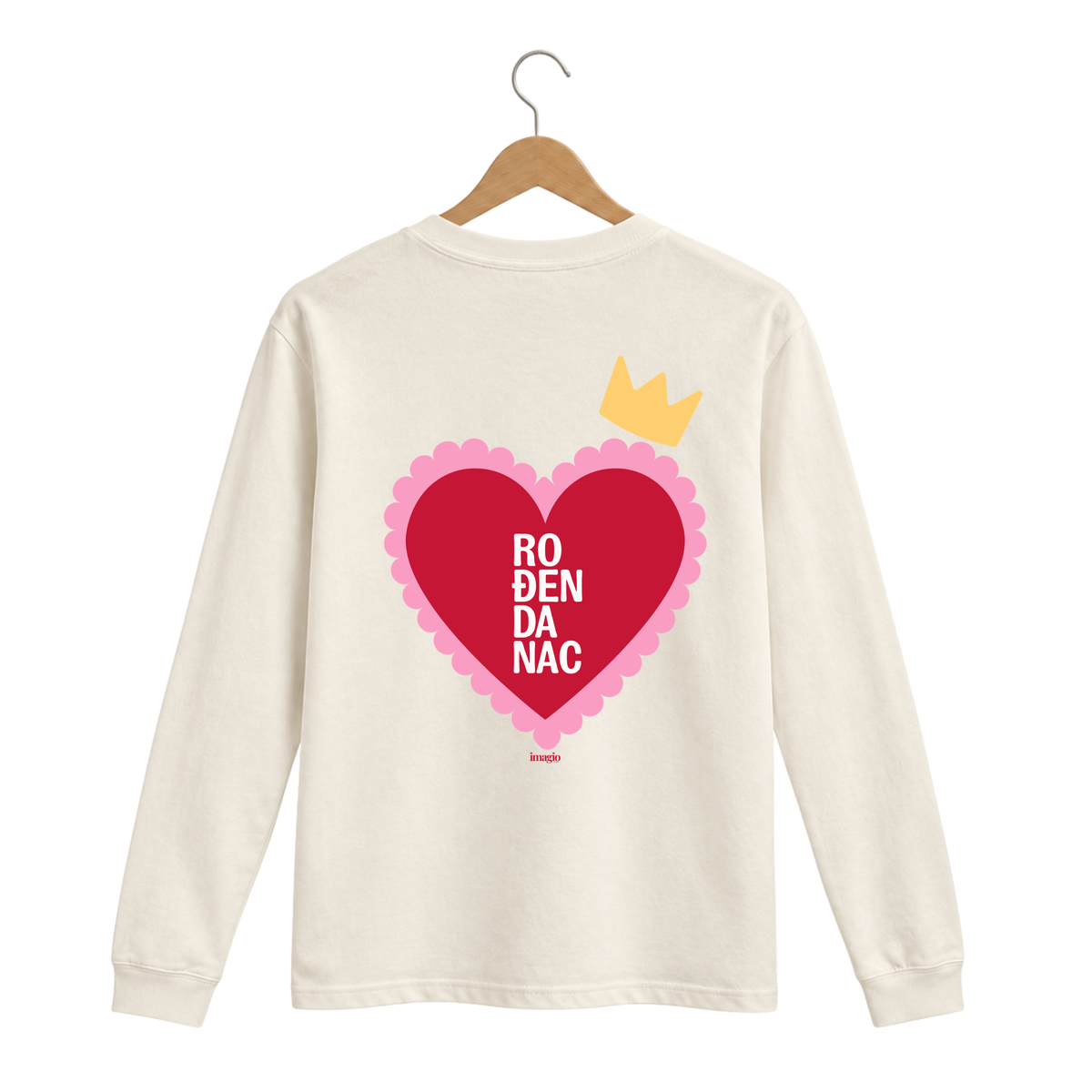 Majica dugih rukava - Bež - Rođendanac Devojčica