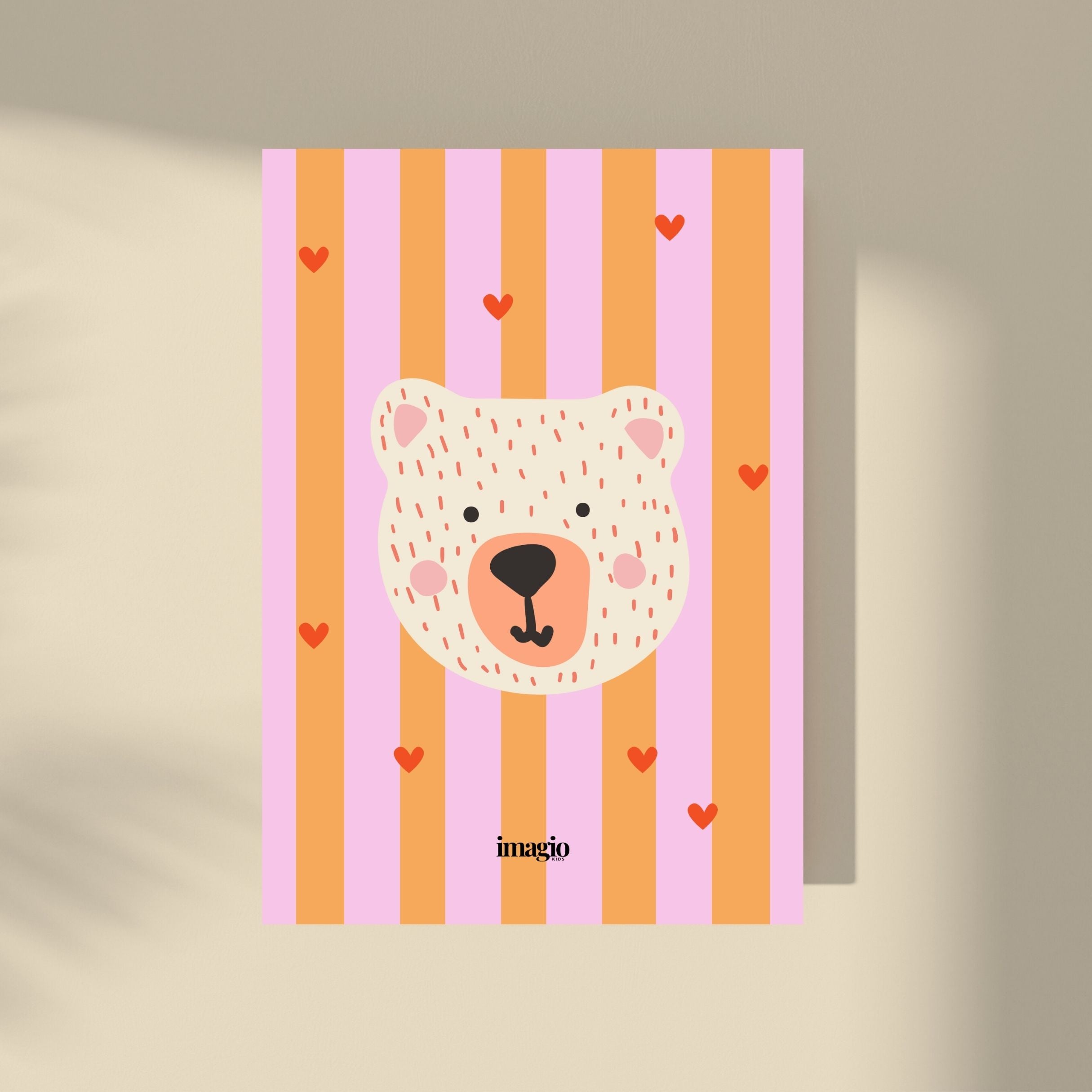 Teddy Bear - Narandžaste linije Poster