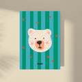 Teddy Bear - Zelene linije Poster