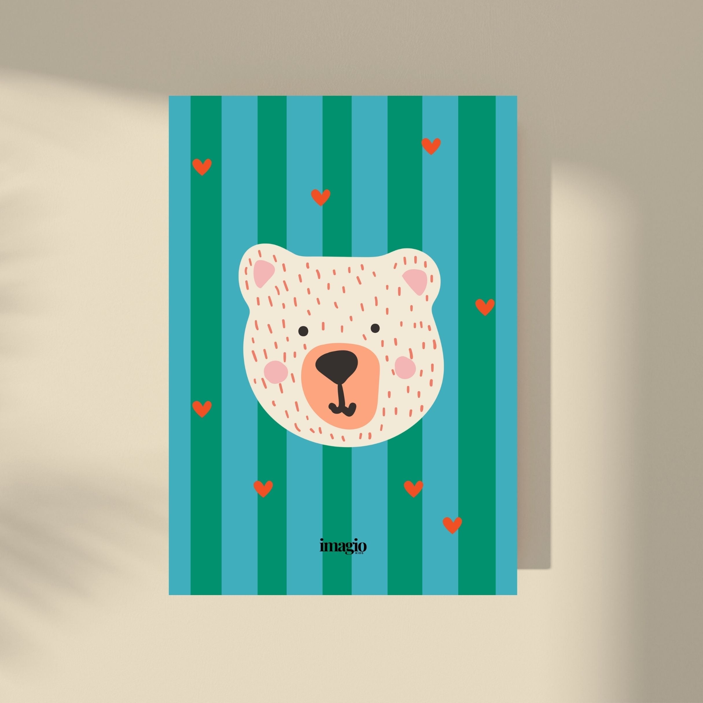 Teddy Bear - Zelene linije Poster