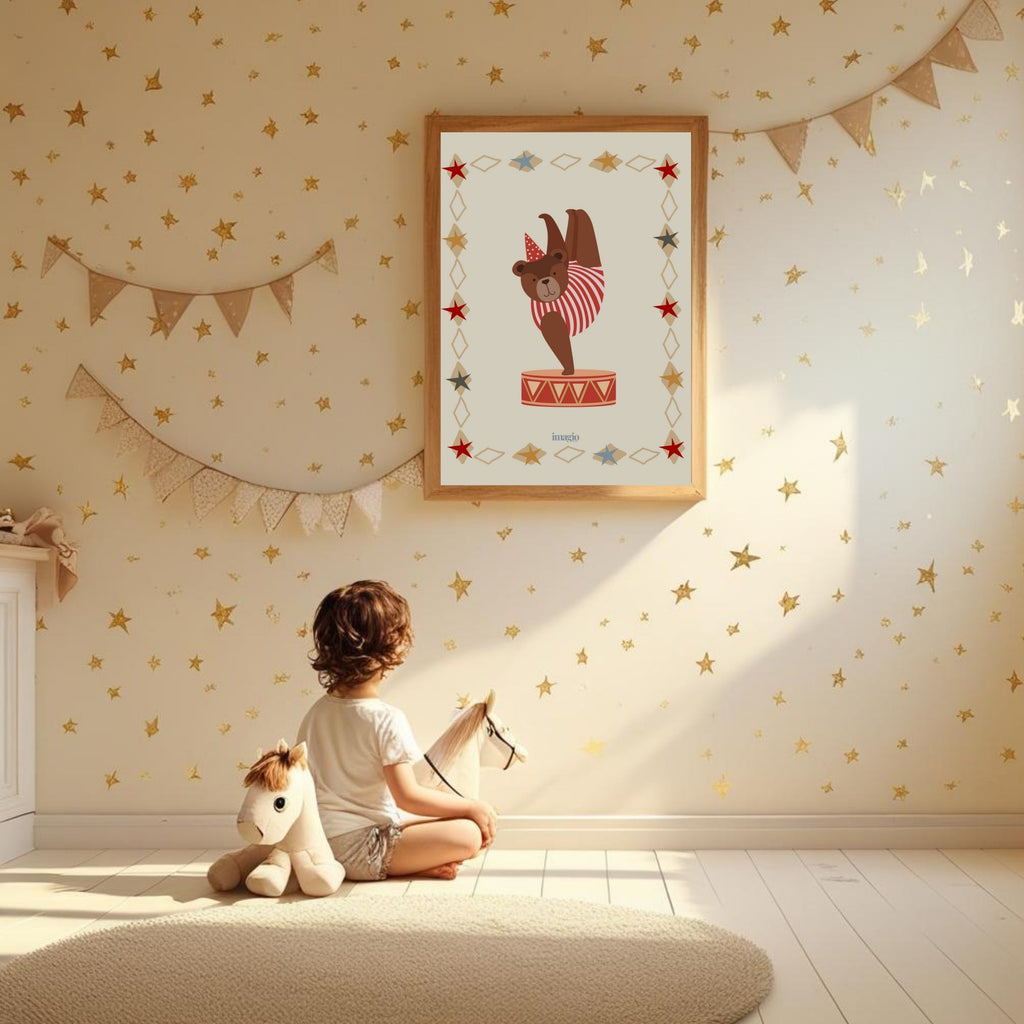 Circus Bear Poster