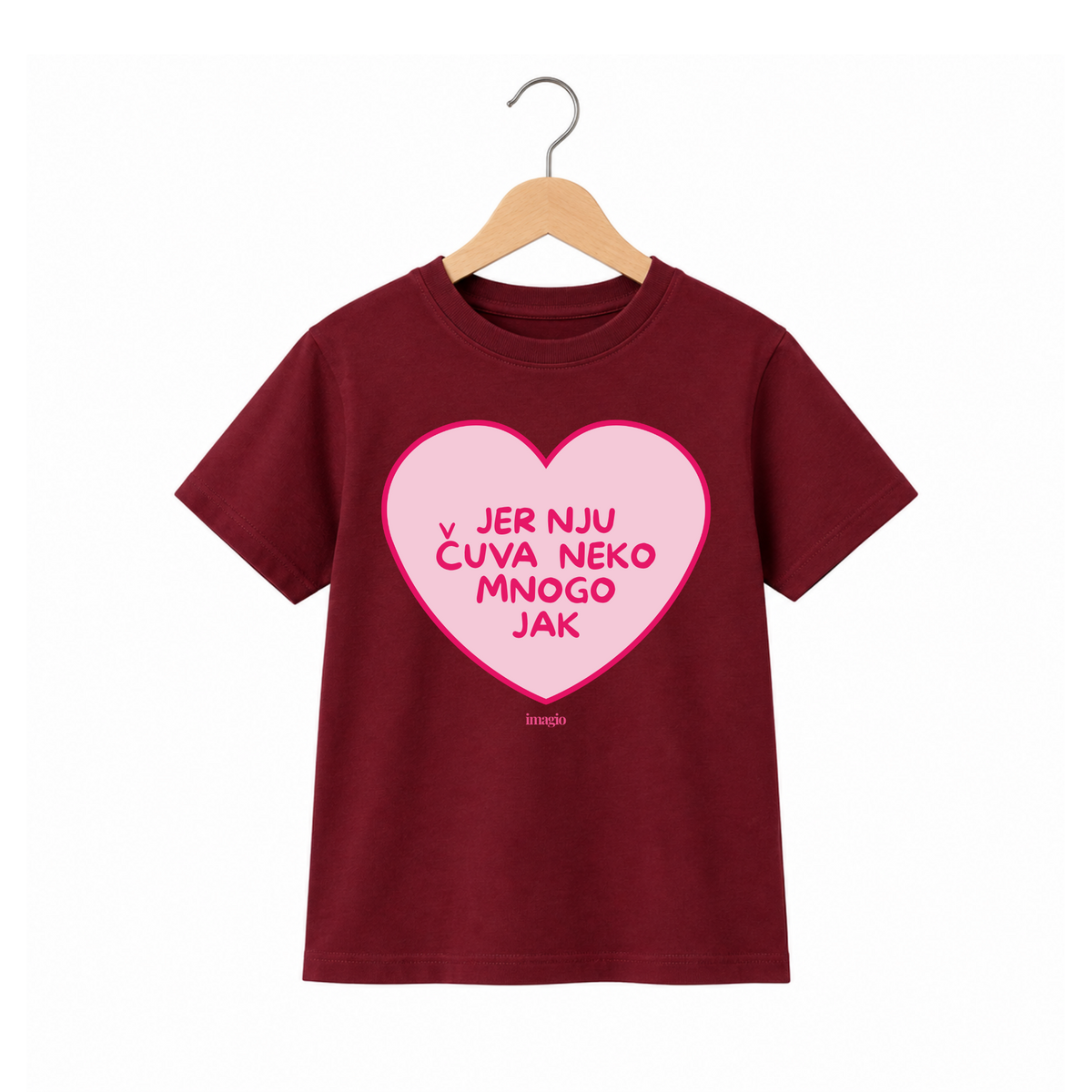 PREORDER Majica - Jer nju čuva neko mnogo jak - Bordo