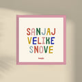 Minijatura - Sanjaj velike snove - Roze ram